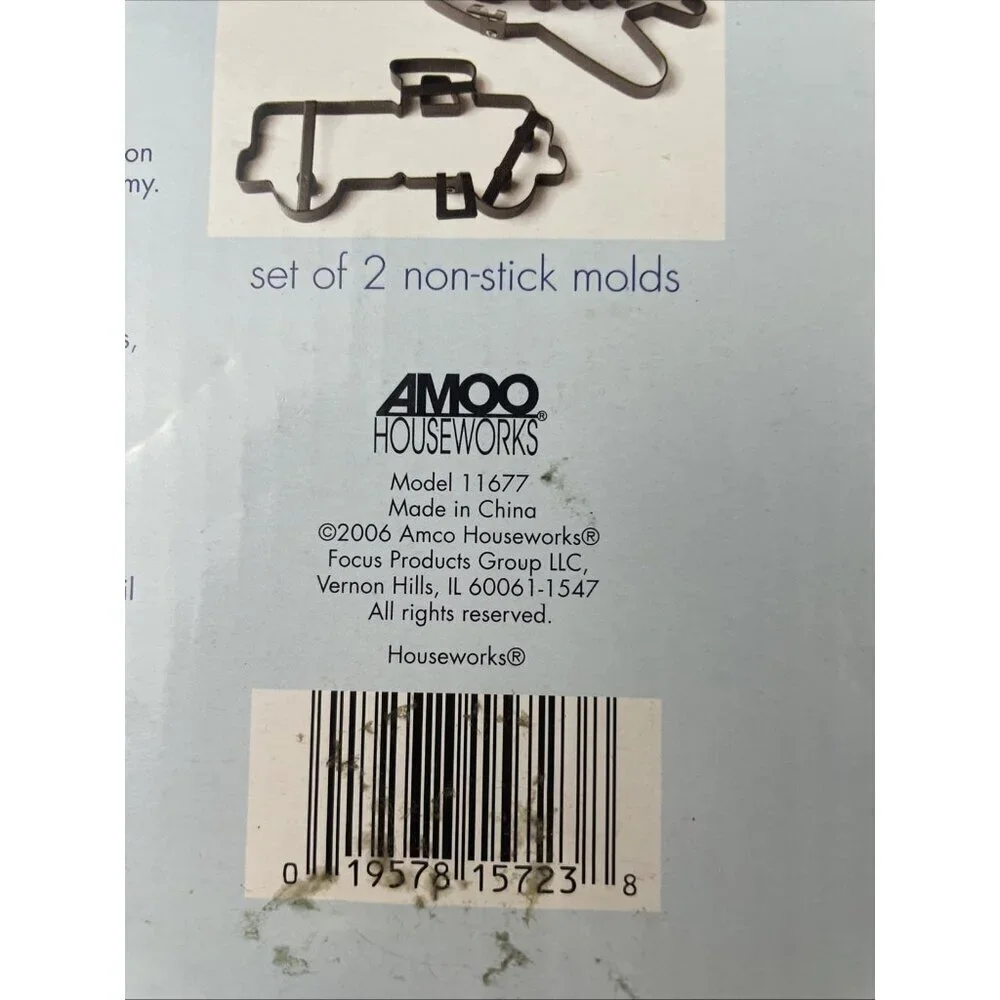 Pancake Molds Airplane/Truck Cut Out Non Stick Metal 2006